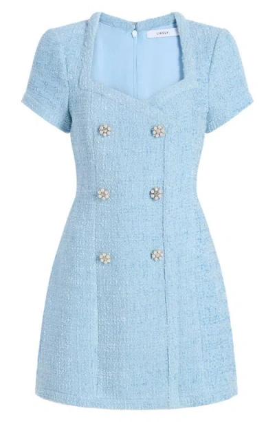 Likely Gia Tweed Cocktail Dress In Blue