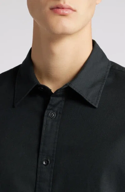 Rag & Bone Icons Zac 365 Slim-fit Cotton-poplin Shirt In Black