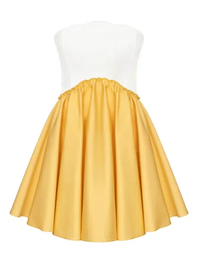 百褶迷你连衣裙