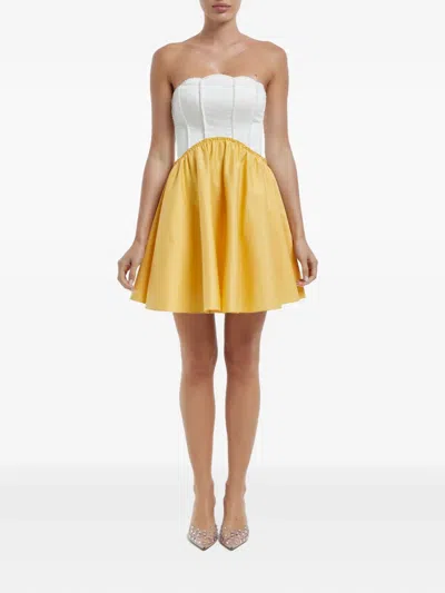 百褶迷你连衣裙