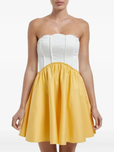 百褶迷你连衣裙