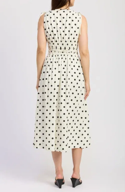 En Saison Harley Print Shirred Sleeveless Maxi Dress