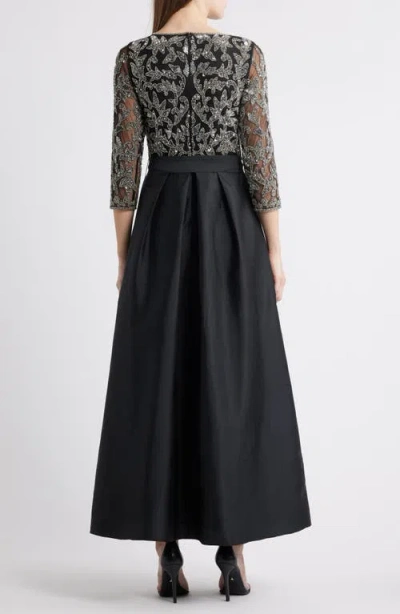 Pisarro Nights Sequin Bodice Gown In Black