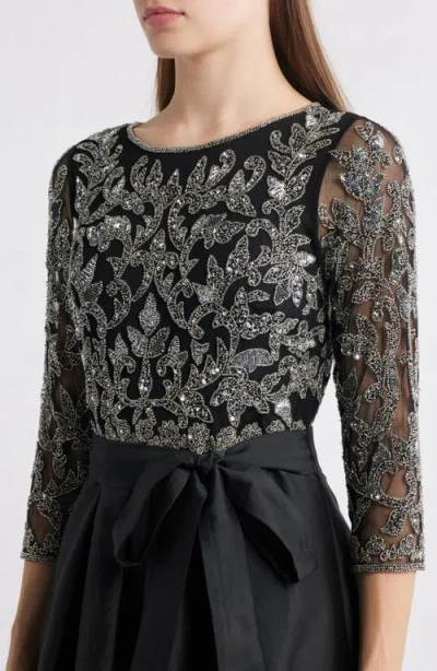 Pisarro Nights Sequin Bodice Gown In Black