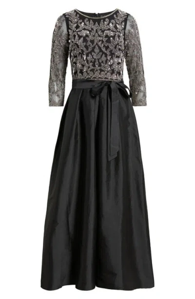 Pisarro Nights Sequin Bodice Gown In Black