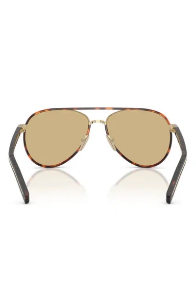Prada Womens Gold Pr B57s Pilot-frame Steel Sunglasses In Neutral