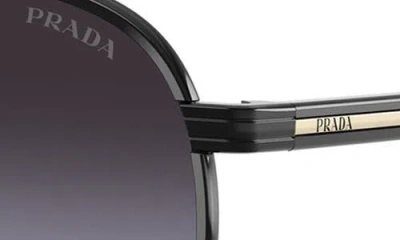 Prada Womens Gold Pr B57s Pilot-frame Steel Sunglasses In Neutral