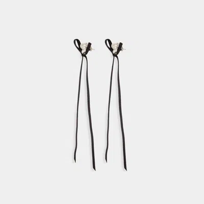 Simone Rocha Victorian Bow Ribbon Stud Earrings Accessories