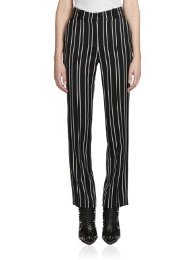 Givenchy Jacquard Stripe Wool Pants In Black