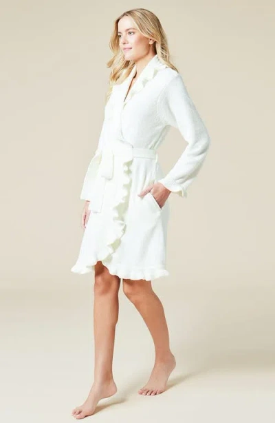 Softies Soft Ruffle Chenille Robe In Ivory