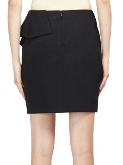 Shop Givenchy Ruffle-detail Wool Mini Skirt In Black