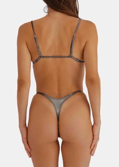 Minimale Animale Mirage Bikini Top In Silver