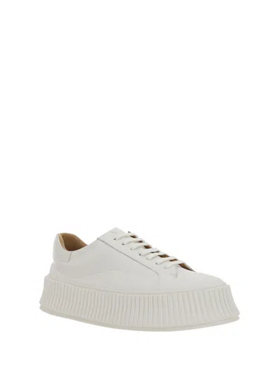 Jil Sander Woman Sneakers White Size 9 Soft Leather In White