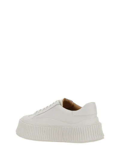 Jil Sander Woman Sneakers White Size 9 Soft Leather In White
