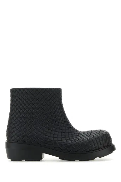 Bottega Veneta Biodegradable Woven Block Heel Ankle Boots