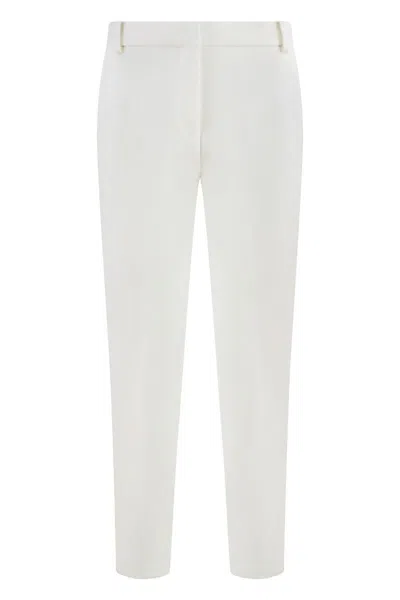Pinko Tailored White Trousers With Side Pockets