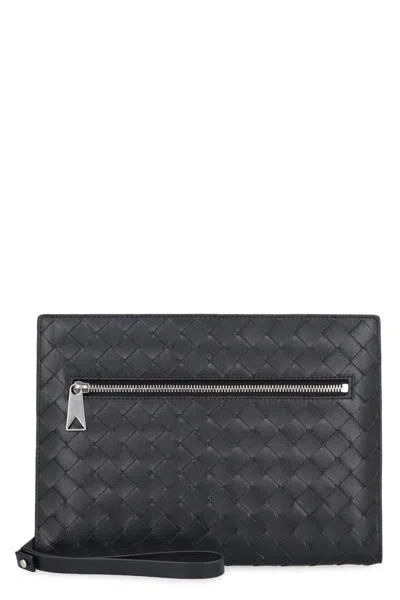 Bottega Veneta Medium Intrecciato Leather Clutch Bag