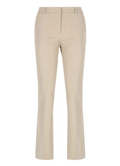 Pt Torino Beige Tailored Viscose Pants