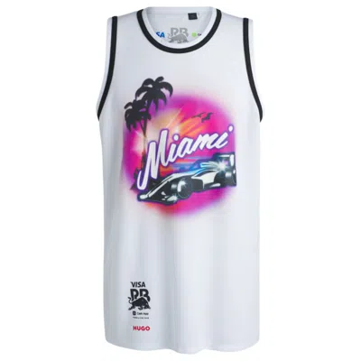 Shop Hugo Boss X Vcarb Fanwear Tank Top With Miami Artwork