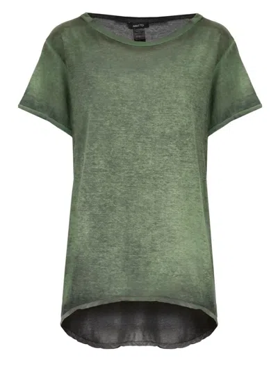 Shop Avant Toi Green Cotton T-shirt