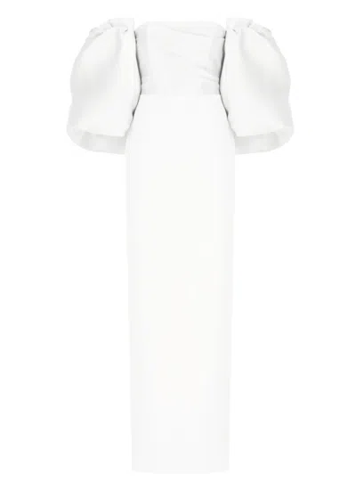 Solace London White Floris Maxi Dress