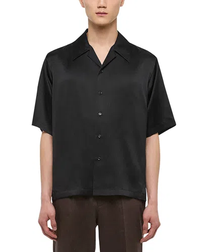 Helmut Lang Logo-embroidered Short-sleeve Shirt In Black