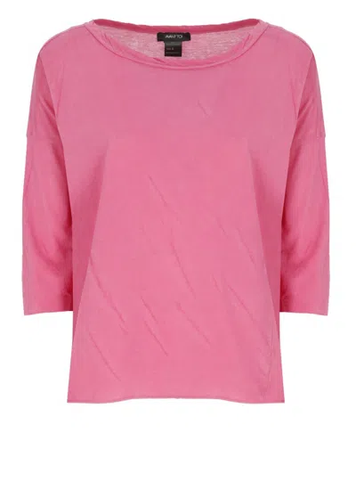 Avant Toi Fuchsia Cotton T-shirt