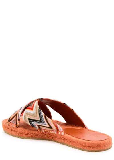Missoni Woman Espadrilles Salmon Pink Size 6 Textile Fibers In Orange