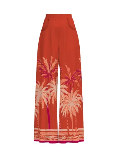 Diarrablu Leer Pants Coco Terracota In Orange