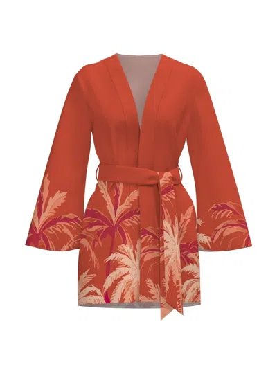 Diarrablu Mini Kimono Coverup Coco Terracota In Orange
