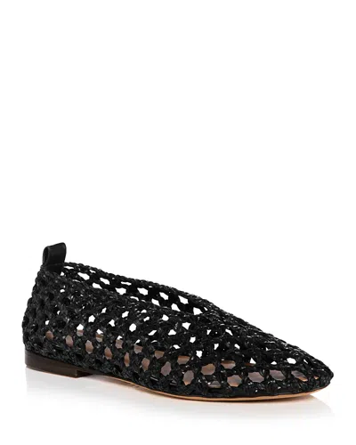 Mansur Gavriel Open Weave Ballet Flat In Black
