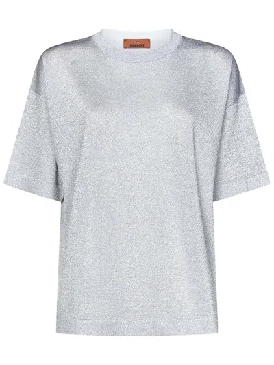 Missoni Oversized Crew Neck T-shirt In Gray