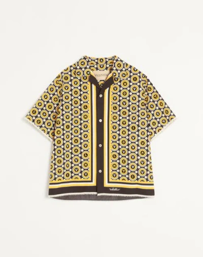 Valentino Bowling Shirt With Bulles Royales Print In Multi
