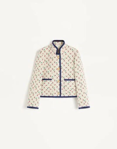 Valentino Garavani Embroidered Jacquard Jacket In Multi