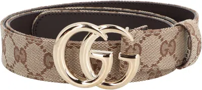 Gucci Gg Marmont Thin Belt In Gg Supreme