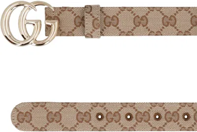 Gucci Gg Marmont Thin Belt In Gg Supreme