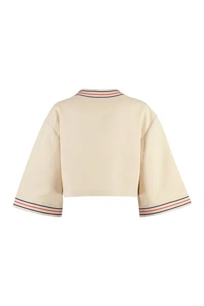 Gucci Linen And Cotton Shirt With Anchor Patch
