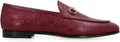 Gucci Leather Gg Jordaan Loafers For Women