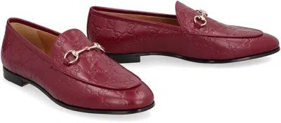 Gucci Leather Gg Jordaan Loafers For Women