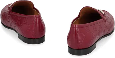 Gucci Leather Gg Jordaan Loafers For Women
