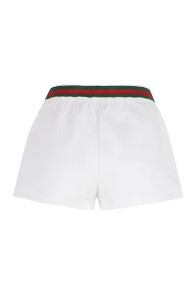 Gucci Cotton Jersey Shorts With Web