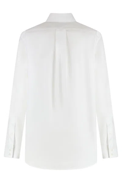 Gucci White Shirt With Pointed Collar With Tie Detail And Horsebit In Cotton Woman