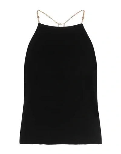 Palm Angels Woman Top Black Size 4 Viscose, Silk, Brass