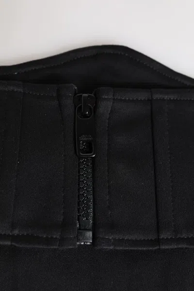 Dolce & Gabbana Black Cotton Waist Tuxedo Belt Women's Cummerbund