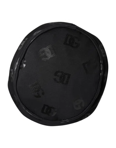 Dolce & Gabbana Black Dg Monogram Polyester Jacquard Bucket Women's Hat