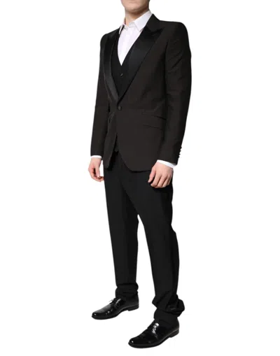 Dolce & Gabbana Black Stripe Single Breasted Formal Men's Suit