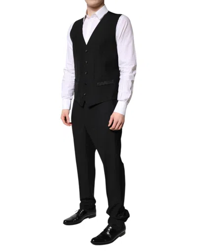 Dolce & Gabbana Black Stripe Single Breasted Formal Men's Suit