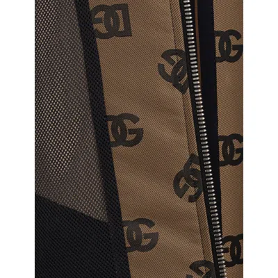 Dolce & Gabbana Jacket With Zip All Over Logo