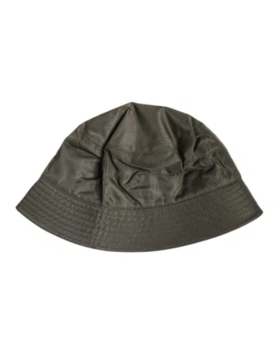 Dolce & Gabbana Brown Dg Plaque Wide Brim Bucket Men's Hat