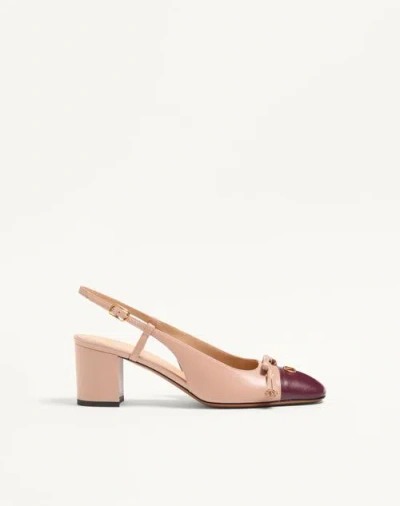 Valentino Garavani Valet Du Roi Tasseled Bow-embellished Two-tone Leather Pumps In Neutral